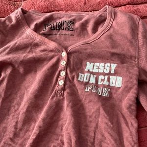 PINK t shirt long sleeve